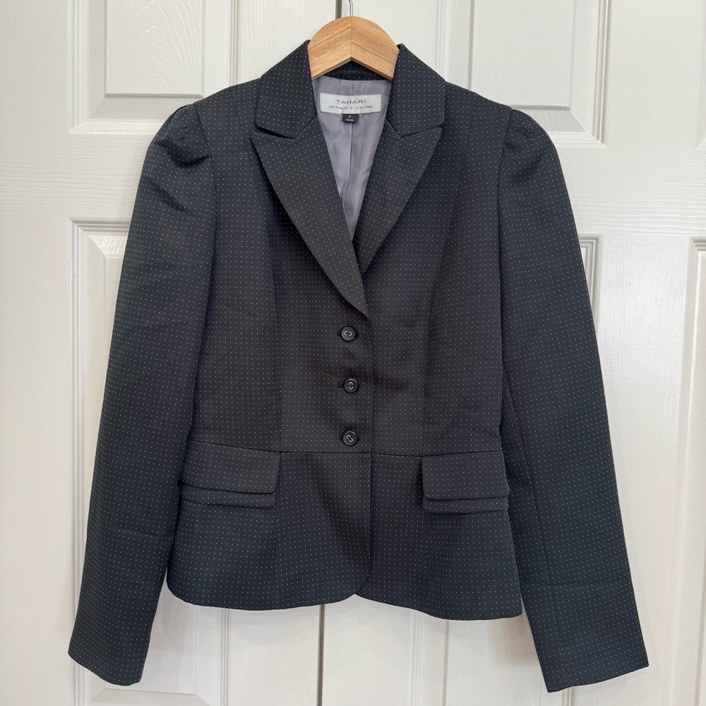 Tahari Arthur S. Levine Blazer Polka Dot